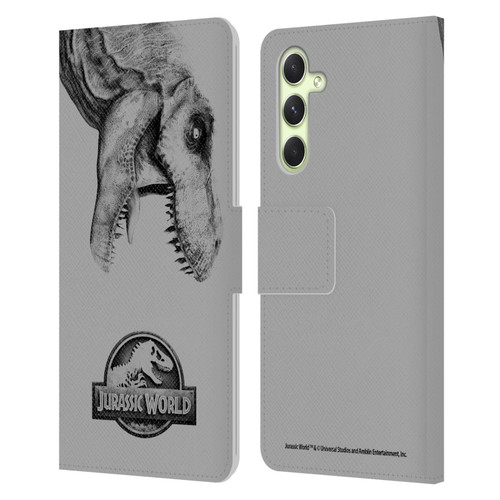 Jurassic World Fallen Kingdom Logo T-Rex Leather Book Wallet Case Cover For Samsung Galaxy A54 5G