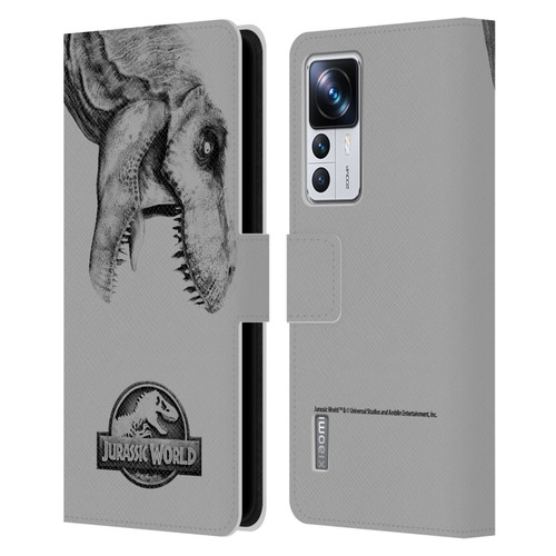 Jurassic World Fallen Kingdom Logo T-Rex Leather Book Wallet Case Cover For Xiaomi 12T Pro