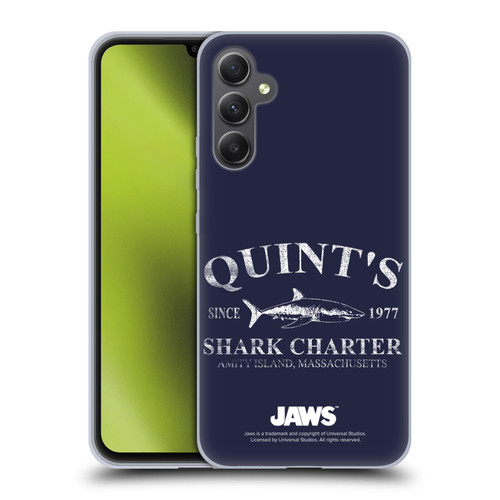 Jaws I Key Art Quint's Shark Charter Soft Gel Case for Samsung Galaxy A34 5G