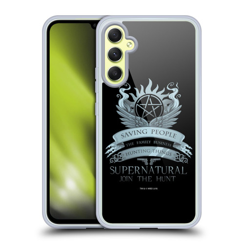Supernatural Vectors Saving People Logo Soft Gel Case for Samsung Galaxy A34 5G