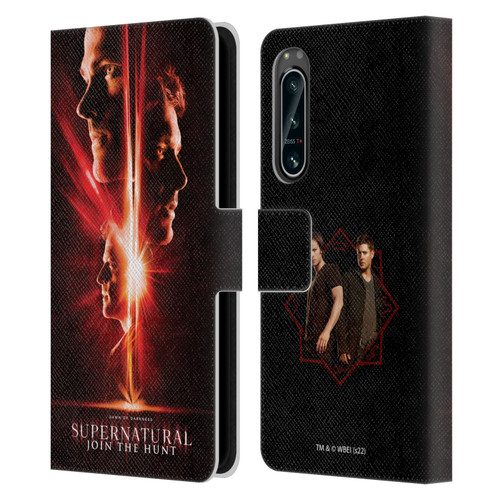 Supernatural Key Art Sam, Dean & Castiel Leather Book Wallet Case Cover For Sony Xperia 5 IV