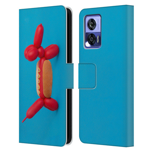 Pepino De Mar Foods Hotdog Leather Book Wallet Case Cover For Motorola Edge 30 Neo 5G
