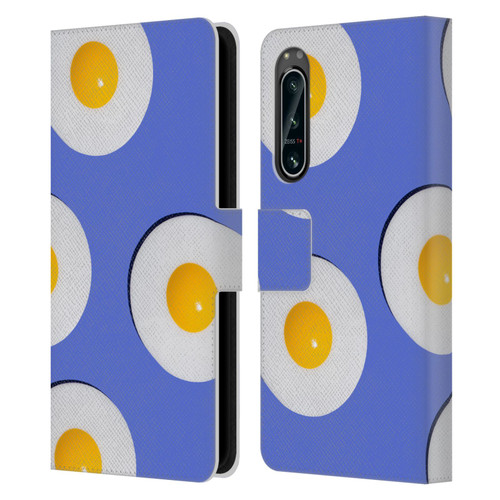 Pepino De Mar Patterns 2 Egg Leather Book Wallet Case Cover For Sony Xperia 5 IV