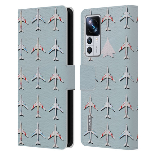 Pepino De Mar Patterns 2 Airplane Leather Book Wallet Case Cover For Xiaomi 12T Pro