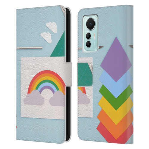 Pepino De Mar Rainbow Art Leather Book Wallet Case Cover For Xiaomi 12 Lite