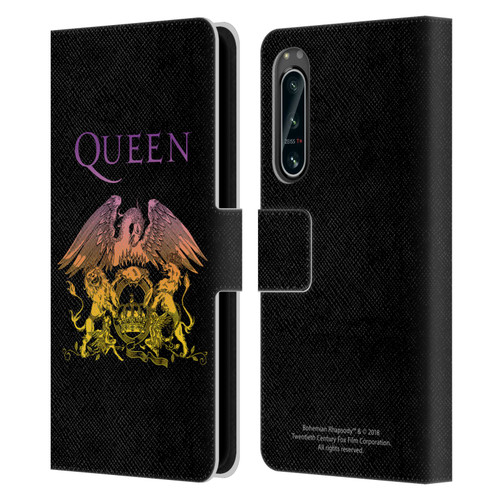 Queen Bohemian Rhapsody Logo Crest Leather Book Wallet Case Cover For Sony Xperia 5 IV