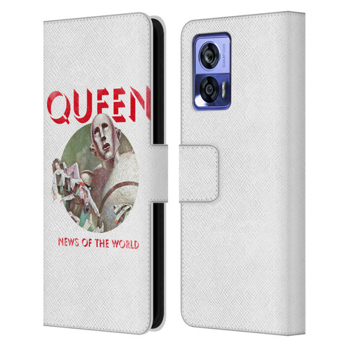 Queen Key Art News Of The World Leather Book Wallet Case Cover For Motorola Edge 30 Neo 5G