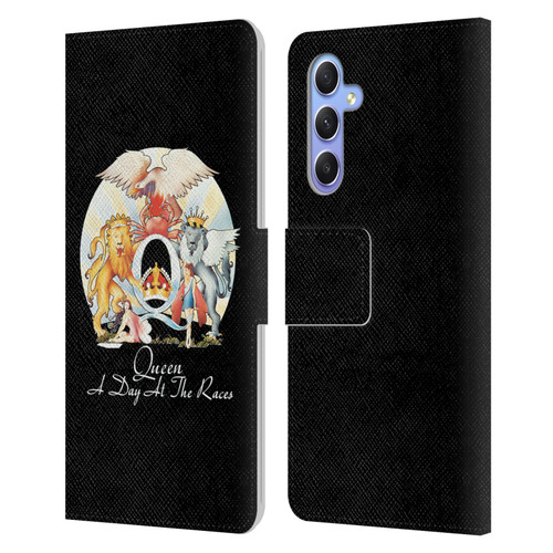 Queen Key Art A Day At The Races Leather Book Wallet Case Cover For Samsung Galaxy A34 5G