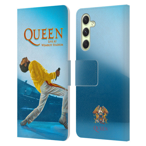Queen Key Art Freddie Mercury Live At Wembley Leather Book Wallet Case Cover For Samsung Galaxy A54 5G