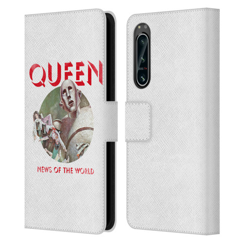 Queen Key Art News Of The World Leather Book Wallet Case Cover For Sony Xperia 5 IV