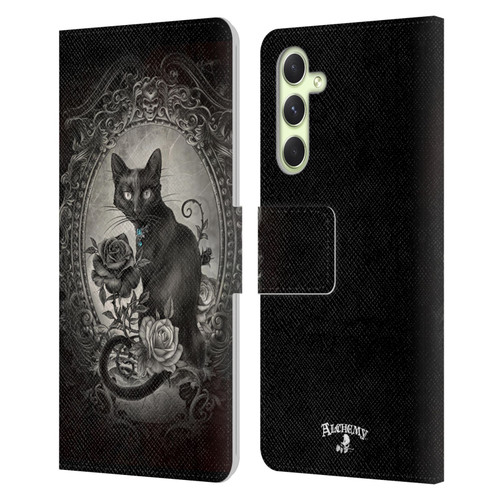 Alchemy Gothic Cats Paracelsus Leather Book Wallet Case Cover For Samsung Galaxy A54 5G