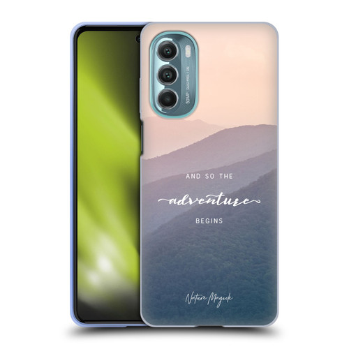 Nature Magick So The Adventure Begins Quote Mountains Soft Gel Case for Motorola Moto G Stylus 5G (2022)