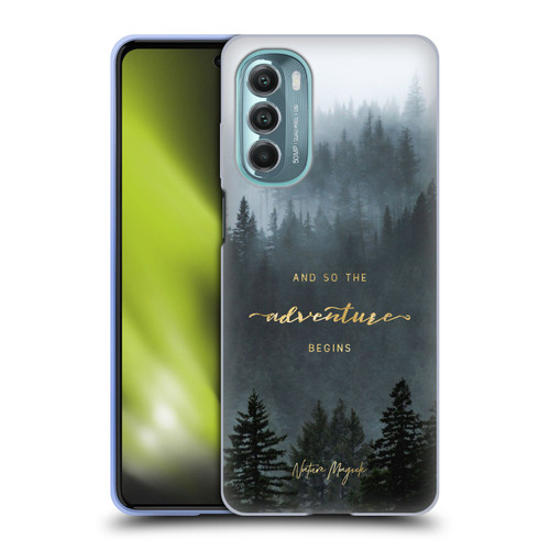 Nature Magick So The Adventure Begins Quote Trees Soft Gel Case for Motorola Moto G Stylus 5G (2022)