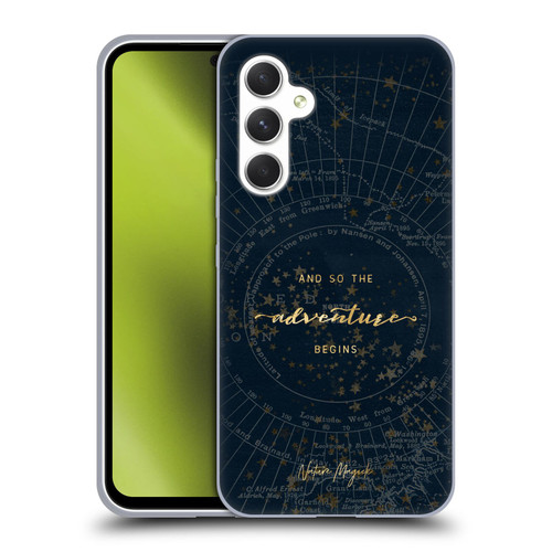 Nature Magick So The Adventure Begins Quote Star Map Soft Gel Case for Samsung Galaxy A54 5G