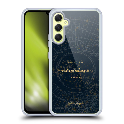 Nature Magick So The Adventure Begins Quote Star Map Soft Gel Case for Samsung Galaxy A34 5G