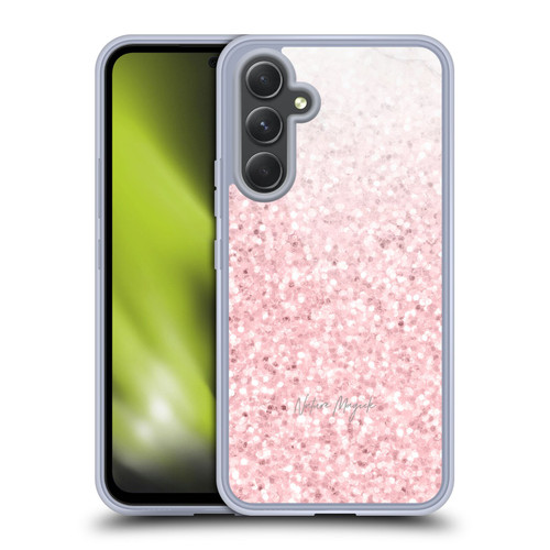 Nature Magick Rose Gold Marble Glitter Pink Sparkle 2 Soft Gel Case for Samsung Galaxy A54 5G