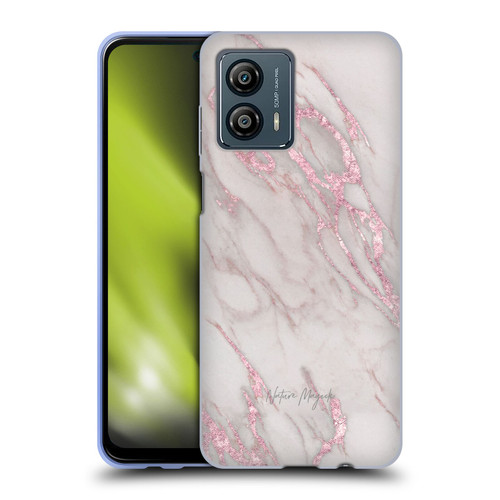 Nature Magick Marble Metallics Pink Soft Gel Case for Motorola Moto G53 5G