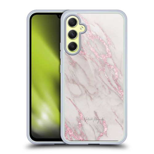 Nature Magick Marble Metallics Pink Soft Gel Case for Samsung Galaxy A34 5G