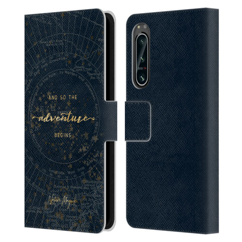 Nature Magick So The Adventure Begins Quote Star Map Leather Book Wallet Case Cover For Sony Xperia 5 IV