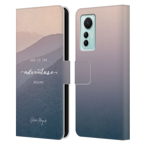 Nature Magick So The Adventure Begins Quote Mountains Leather Book Wallet Case Cover For Xiaomi 12 Lite