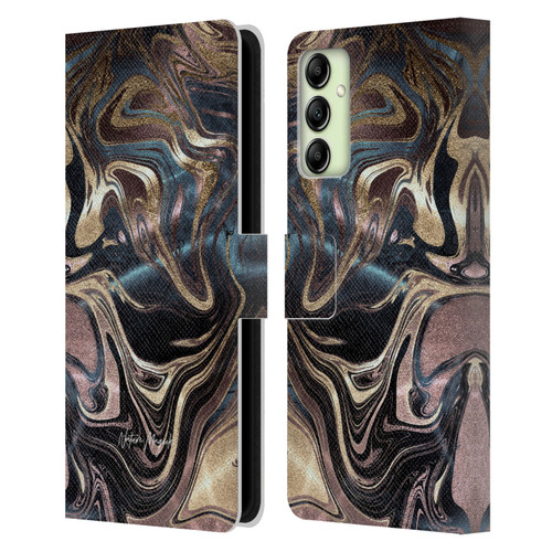 Nature Magick Luxe Gold Marble Metallic Copper Leather Book Wallet Case Cover For Samsung Galaxy A14 5G