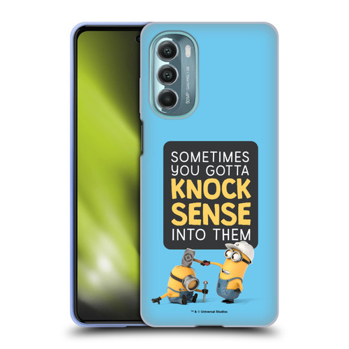 Despicable Me Funny Minions Knock Sense Soft Gel Case for Motorola Moto G Stylus 5G (2022)