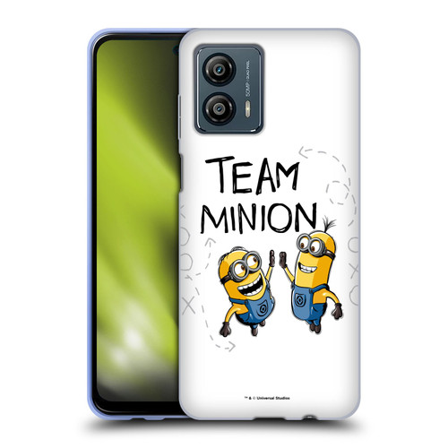 Despicable Me Minion Graphics Team High Five Soft Gel Case for Motorola Moto G53 5G