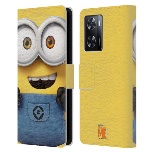 Despicable Me Full Face Minions Bob Leather Book Wallet Case Cover For OPPO A57s