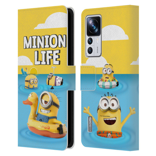 Despicable Me Funny Minions Beach Life Leather Book Wallet Case Cover For Xiaomi 12T Pro
