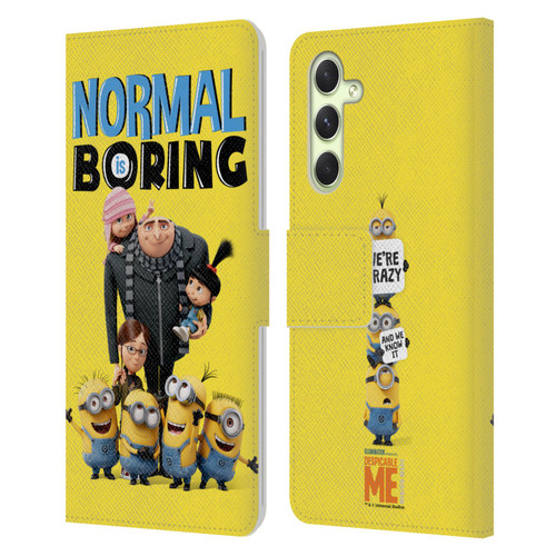 Despicable Me Gru's Family Minions Leather Book Wallet Case Cover For Samsung Galaxy A54 5G
