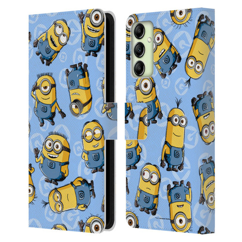 Despicable Me Minion Graphics Character Pattern Leather Book Wallet Case Cover For Samsung Galaxy A14 5G