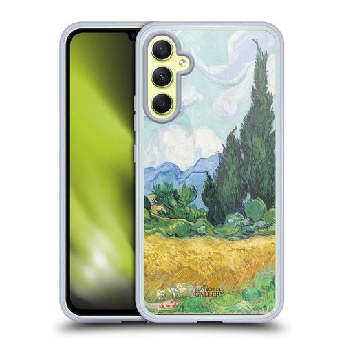 The National Gallery Art A Wheatfield With Cypresses Soft Gel Case for Samsung Galaxy A34 5G