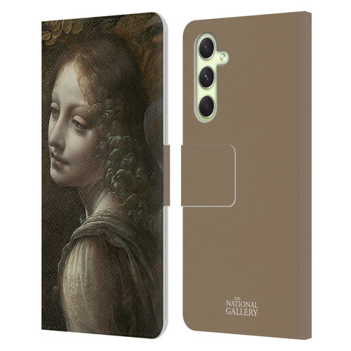 The National Gallery Art The Virgin Of The Rocks Leather Book Wallet Case Cover For Samsung Galaxy A54 5G