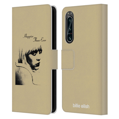 Billie Eilish Happier Than Ever Album Image Leather Book Wallet Case Cover For Sony Xperia 5 IV