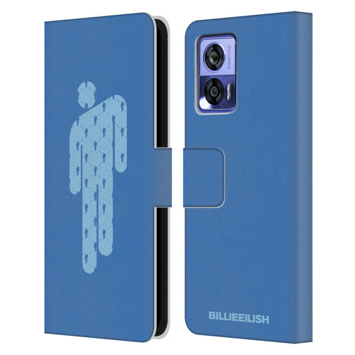 Billie Eilish Key Art Blohsh Blue Leather Book Wallet Case Cover For Motorola Edge 30 Neo 5G