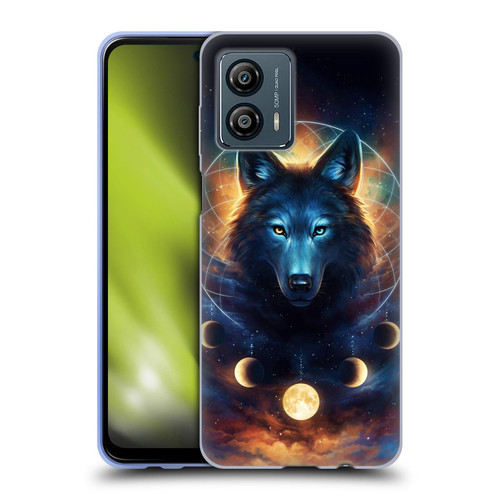 Jonas "JoJoesArt" Jödicke Wildlife 2 Dreamcatcher Wolf Soft Gel Case for Motorola Moto G53 5G