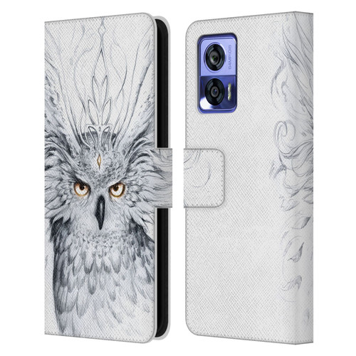 Jonas "JoJoesArt" Jödicke Wildlife Owl Leather Book Wallet Case Cover For Motorola Edge 30 Neo 5G
