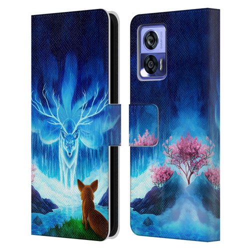 Jonas "JoJoesArt" Jödicke Wildlife Wisdom Leather Book Wallet Case Cover For Motorola Edge 30 Neo 5G