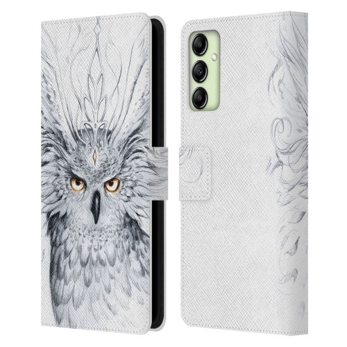 Jonas "JoJoesArt" Jödicke Wildlife Owl Leather Book Wallet Case Cover For Samsung Galaxy A14 5G