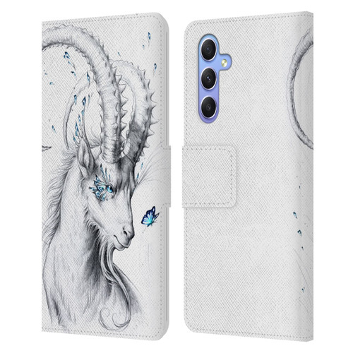 Jonas "JoJoesArt" Jödicke Wildlife Capricorn Leather Book Wallet Case Cover For Samsung Galaxy A34 5G