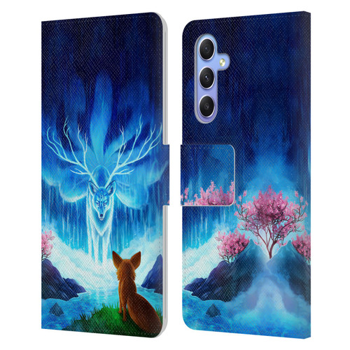 Jonas "JoJoesArt" Jödicke Wildlife Wisdom Leather Book Wallet Case Cover For Samsung Galaxy A34 5G