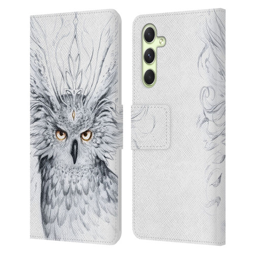 Jonas "JoJoesArt" Jödicke Wildlife Owl Leather Book Wallet Case Cover For Samsung Galaxy A54 5G