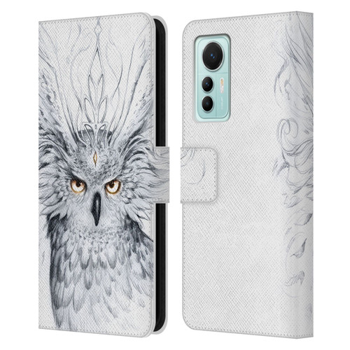 Jonas "JoJoesArt" Jödicke Wildlife Owl Leather Book Wallet Case Cover For Xiaomi 12 Lite