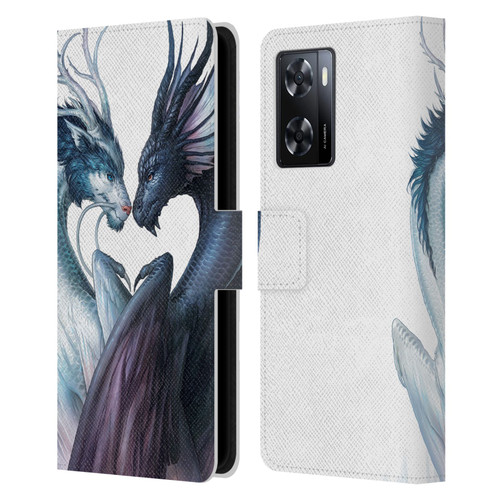 Jonas "JoJoesArt" Jödicke Wildlife 2 Yin And Yang Dragons Leather Book Wallet Case Cover For OPPO A57s