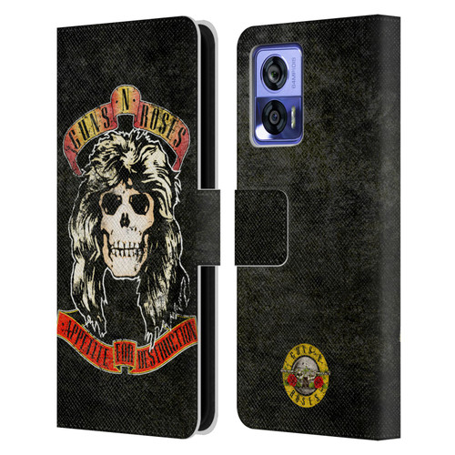 Guns N' Roses Vintage Adler Leather Book Wallet Case Cover For Motorola Edge 30 Neo 5G