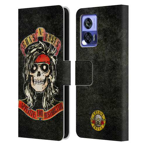 Guns N' Roses Vintage McKagan Leather Book Wallet Case Cover For Motorola Edge 30 Neo 5G