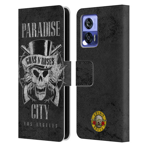 Guns N' Roses Vintage Paradise City Leather Book Wallet Case Cover For Motorola Edge 30 Neo 5G