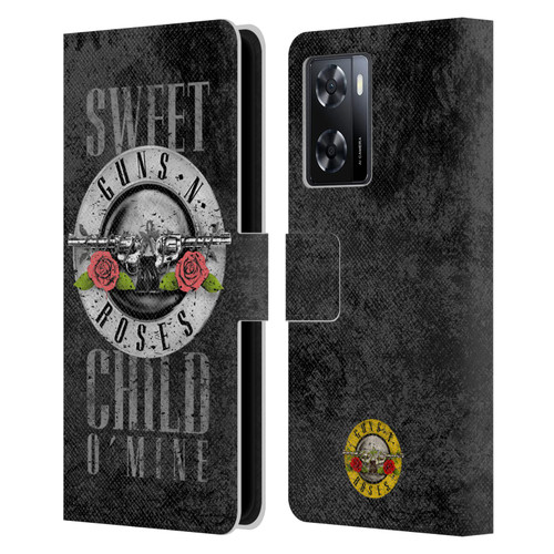 Guns N' Roses Vintage Sweet Child O' Mine Leather Book Wallet Case Cover For OPPO A57s