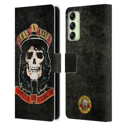 Guns N' Roses Vintage Stradlin Leather Book Wallet Case Cover For Samsung Galaxy A14 5G