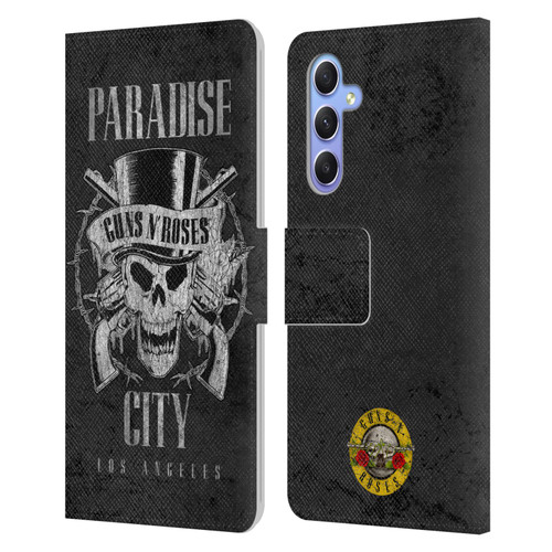 Guns N' Roses Vintage Paradise City Leather Book Wallet Case Cover For Samsung Galaxy A34 5G